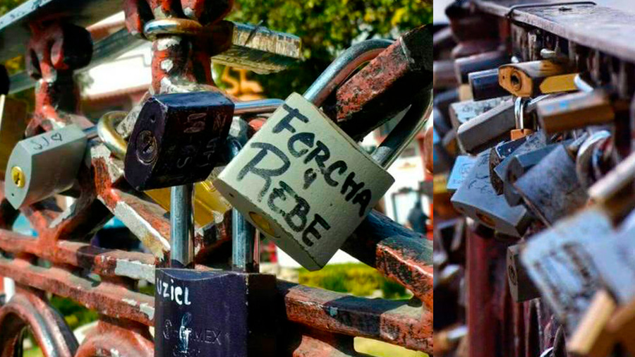 Puente de los Candados de los Enamorados en Metepec